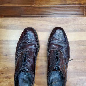 Florsheim Wingtip Shoes, Burgandy